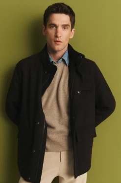 Cortefiel Abrigo vistas desmontables Marr&oacute;n oscuro New