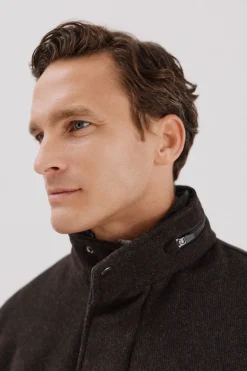 Cortefiel Abrigo vistas desmontables Marr&oacute;n oscuro New