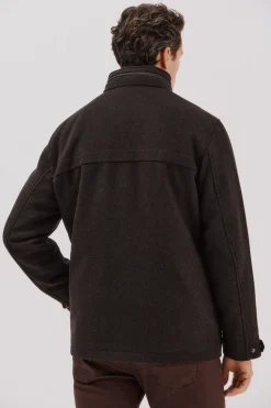 Cortefiel Abrigo vistas desmontables Marr&oacute;n oscuro New