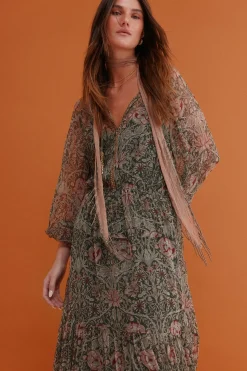 Hoss Intropia Aina. Vestido estampado Estampado Verde New