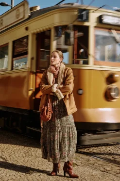 Hoss Intropia Aina. Vestido estampado Estampado Verde New