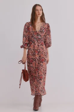 Hoss Intropia Aitana. Vestido estampado Estampado Marron Sale