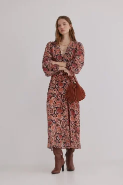 Hoss Intropia Aitana. Vestido estampado Estampado Marron Sale