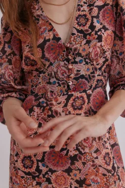 Hoss Intropia Aitana. Vestido estampado Estampado Marron Sale