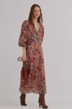 Hoss Intropia Aitana. Vestido estampado Estampado Marron Sale