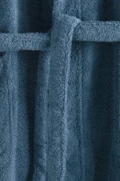 Textura Albornoz capucha azul Online