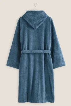 Textura Albornoz capucha azul Online