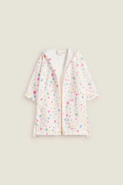 Textura Albornoz rizo corazones morado/lila Hot