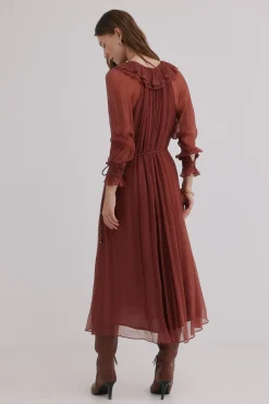 Hoss Intropia Alejandra. Vestido fluido Rosa Outlet