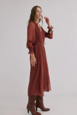 Hoss Intropia Alejandra. Vestido fluido Rosa Outlet