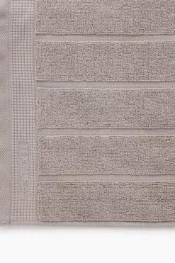 Textura Alfombra baño rizo algodón egipcio 50x70cm. gris Discount