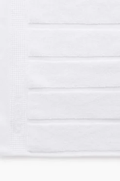 Textura Alfombra baño rizo algodón egipcio 50x70cm. blanco Discount