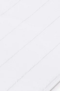 Textura Alfombra baño rizo algodón egipcio 50x70cm. blanco Discount