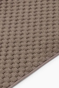 Textura Alfombra baño rizo algodón bambú 50x70cm. gris Discount