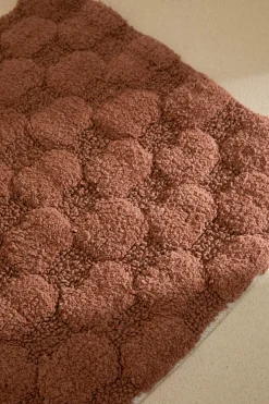 Calma House Alfombra de baño a cuadros en tono tierra Oslo naranja Online