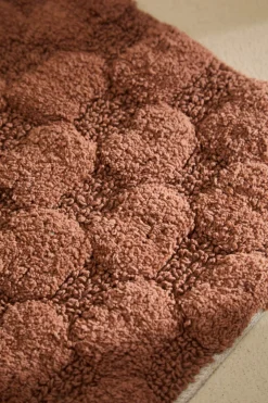 Calma House Alfombra de baño a cuadros en tono tierra Oslo naranja Online