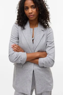 Vero Moda Americana abierta con solapa Gris Hot