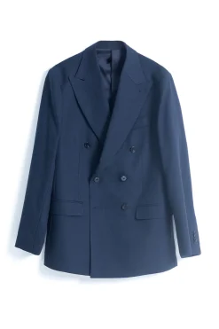 PuroEGO Americana cruzada slim fit Azul marino Clearance