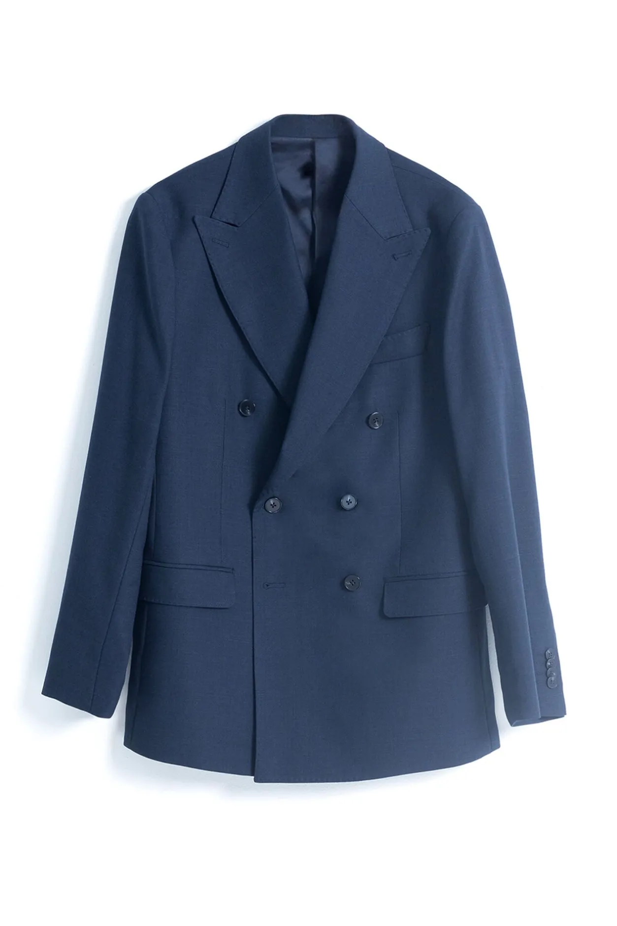 PuroEGO Americana cruzada slim fit Azul marino Clearance