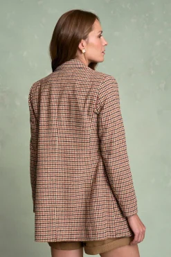 Polín Et Moi Americana cuadros Hatty Estampado marr&oacute;n Clearance