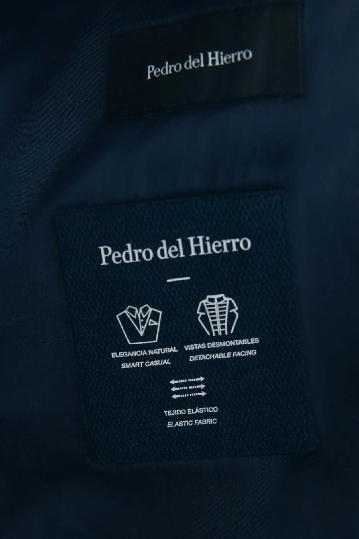Pedro del Hierro Americana de punto básica vistas desmontables Azul Best