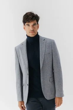 elPulpo Americana espiga con lana Gris Outlet