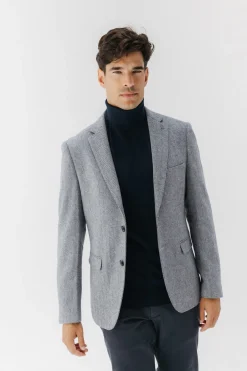 elPulpo Americana espiga con lana Gris Outlet