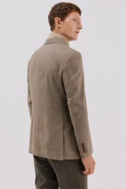 Cortefiel Americana lana con vistas desmontables Beige Clearance