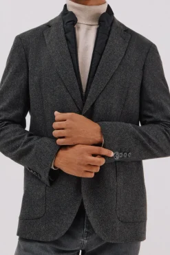 Cortefiel Americana lana espiga Gris oscuro New