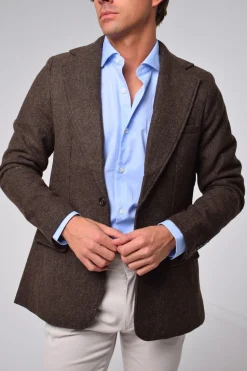 Cloking Americana Lana Pata de Gallo Marr&oacute;n Discount