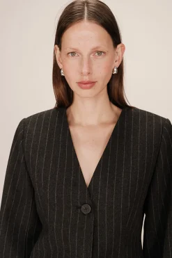 Grace & Mila Americana sin cuello Gris oscuro New