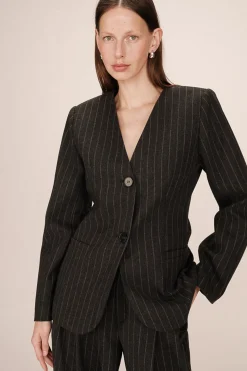 Grace & Mila Americana sin cuello Gris oscuro New