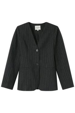 Grace & Mila Americana sin cuello Gris oscuro New