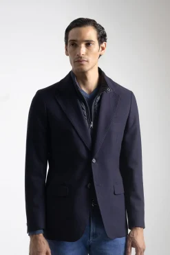 PuroEGO Americana slim cuello desmontable Azul marino Best