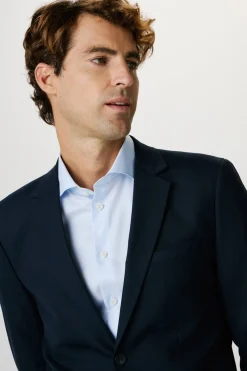 Selected Americana Slim Fit con lana Azul marino Hot