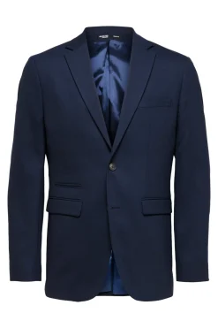 Selected Americana Slim Fit con lana Azul marino Hot