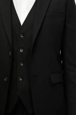 Selected Americana Slim Fit con lana Negro Online