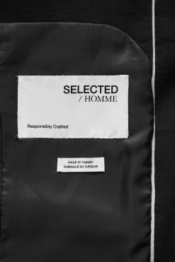 Selected Americana Slim Fit con lana Negro Online