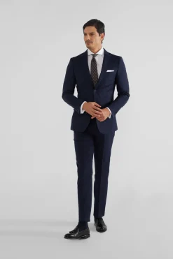 Silbon Americana traje natural stretch Azul New