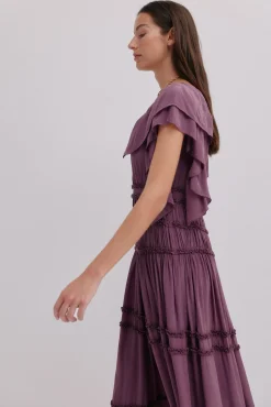 Hoss Intropia Anna. Vestido fluido Morado Outlet