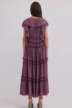 Hoss Intropia Anna. Vestido fluido Morado Outlet