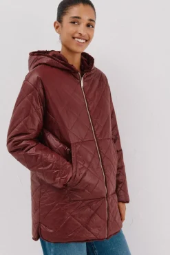 Cortefiel Anorak acolchado reversible efecto pelo Vino Discount
