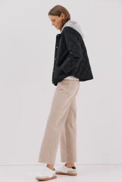 Cortefiel Anorak corto capucha sudadera Negro Hot