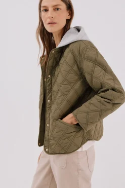 Cortefiel Anorak corto capucha sudadera Kaki Online