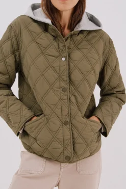 Cortefiel Anorak corto capucha sudadera Kaki Online