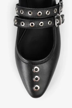 Popa Bailarina señora Estrella Piel Negro Clearance