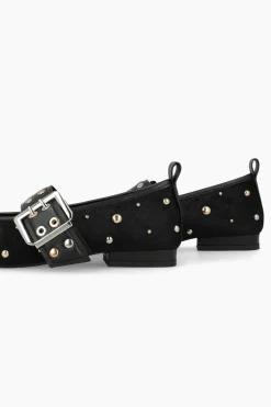 Lodi Bailarinas en piel con tachas Negro Sale