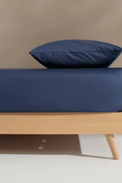 Textura Bajera algodón orgánico. Cama 180-200cm. azul Best