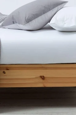 Textura Bajera algodón percal. Cama 105-110cm. blanco Discount