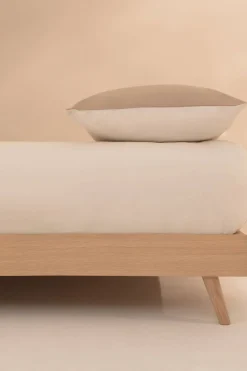 Textura Bajera algodón percal. Cama 105-110cm. beige Sale